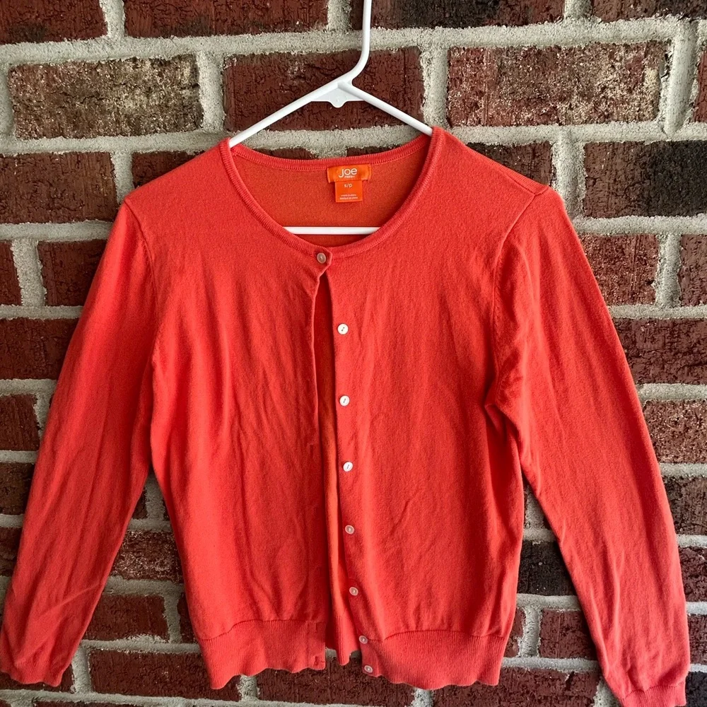 Joe Fresh Button Up Sweater
Womens Size Small Coral
Orange Cardigan Cotton
Blend_6